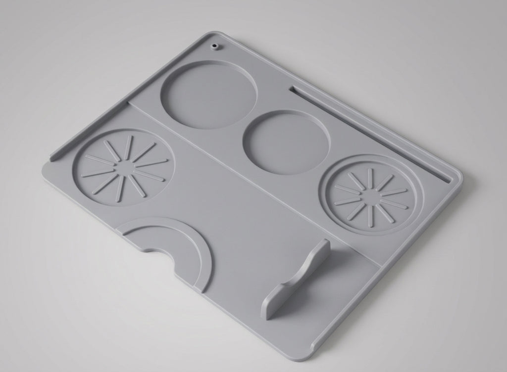 Silicone Espresso Tamping Mat — Corner Bench Edge Design