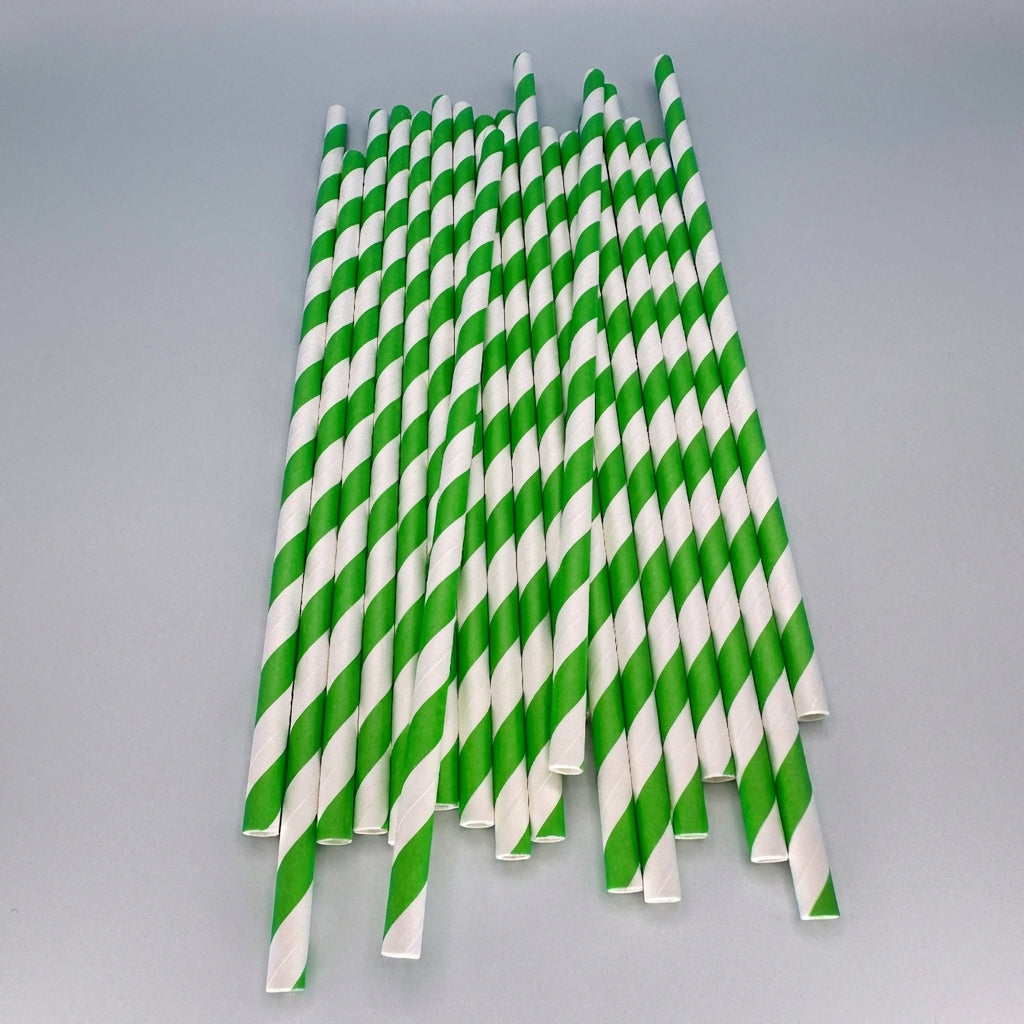 Biodegradable Paper Straws — 100 Pack, Café & Restaurant Grade