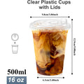 Clear Plastic Iced Coffee Cups with Dome Lids — 12oz / 16oz / 20oz