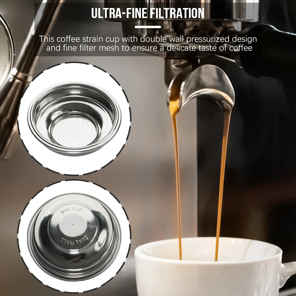 Pressurised Portafilter Filter Basket — 58mm Double Wall (1-Cup / 2-Cup)