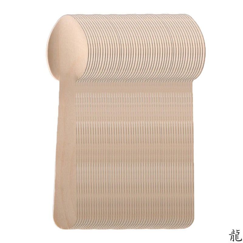 Disposable Wooden Cutlery — Eco-Friendly Forks & Spoons | 50-Pack