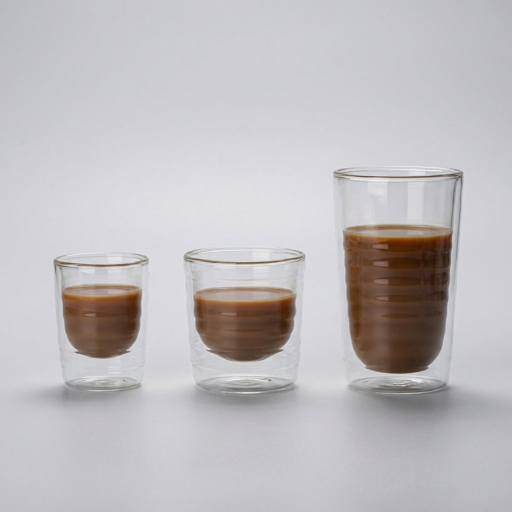 Double Wall Glass Coffee Cups — Nespresso Style, Heat-Resistant Borosilicate