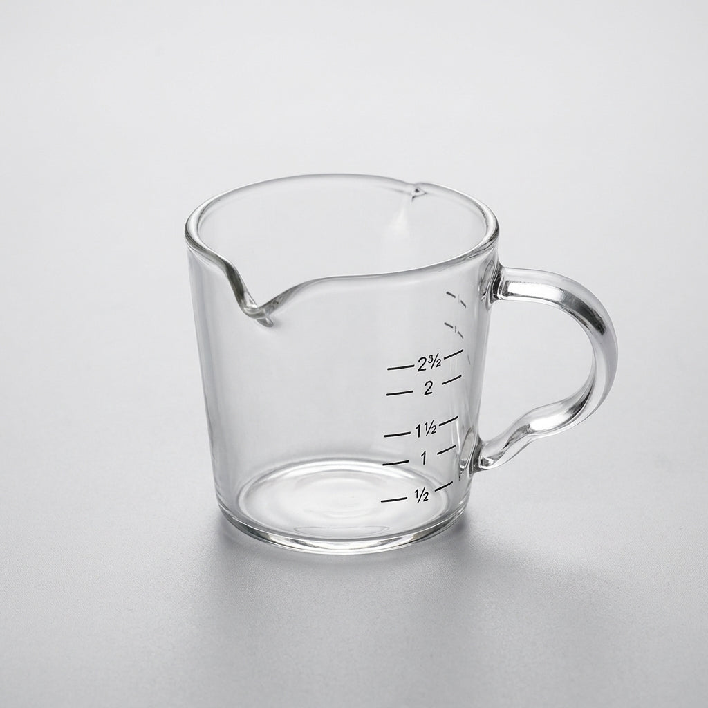 Espresso Shot Glass — Graduated Measuring Cup with Spout (70ml / 75ml)