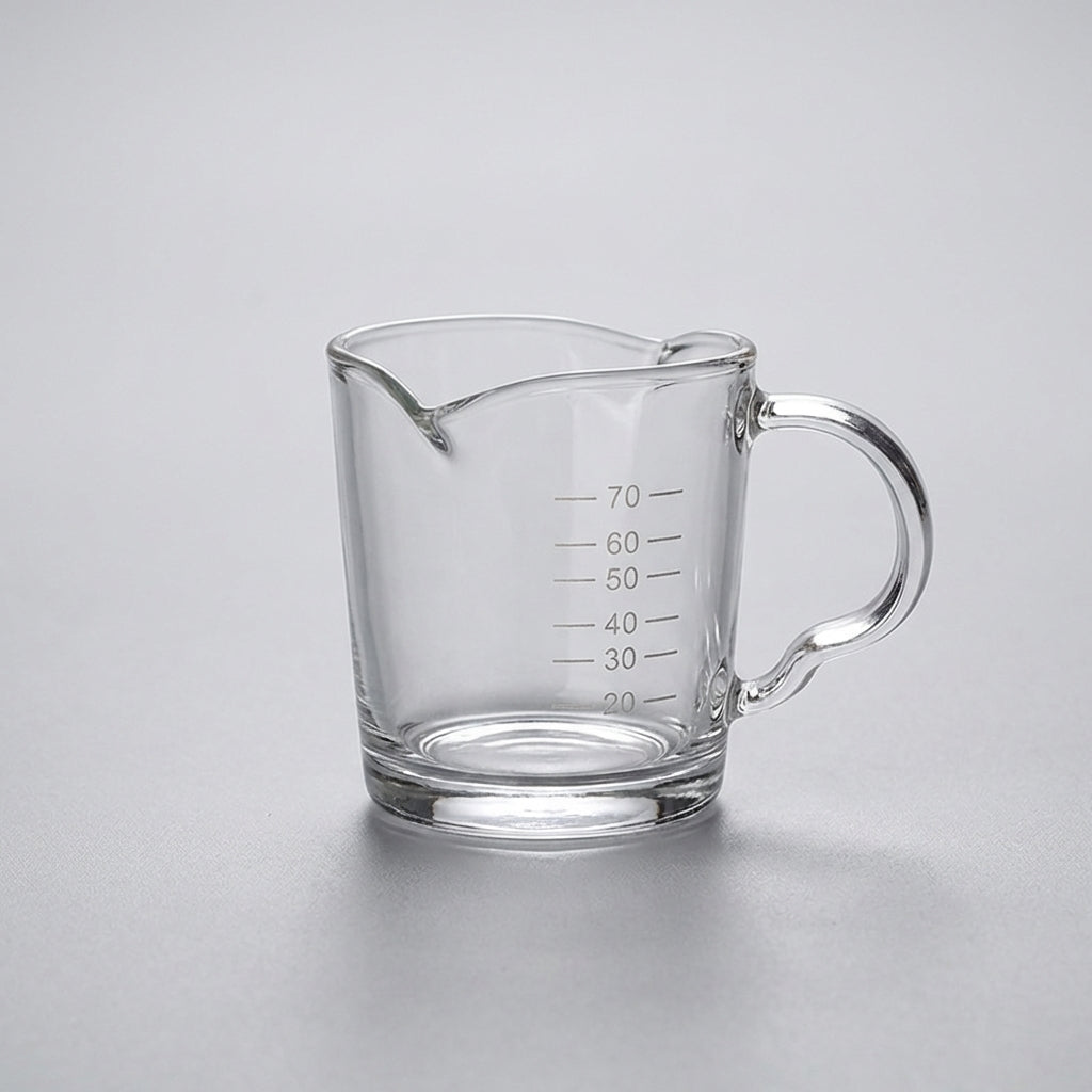Espresso Shot Glass — Graduated Measuring Cup with Spout (70ml / 75ml)