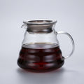 Glass Pour-Over Coffee Server — 360ml / 600ml / 800ml with Lid