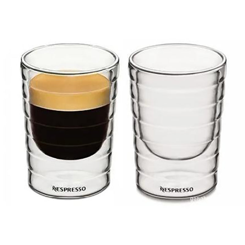 Double Wall Glass Coffee Cups — Nespresso Style, Heat-Resistant Borosilicate