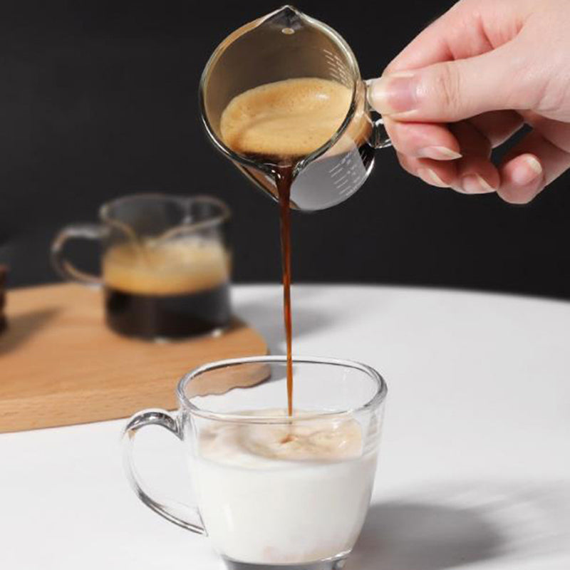 Espresso Shot Glass — Graduated Measuring Cup with Spout (70ml / 75ml)