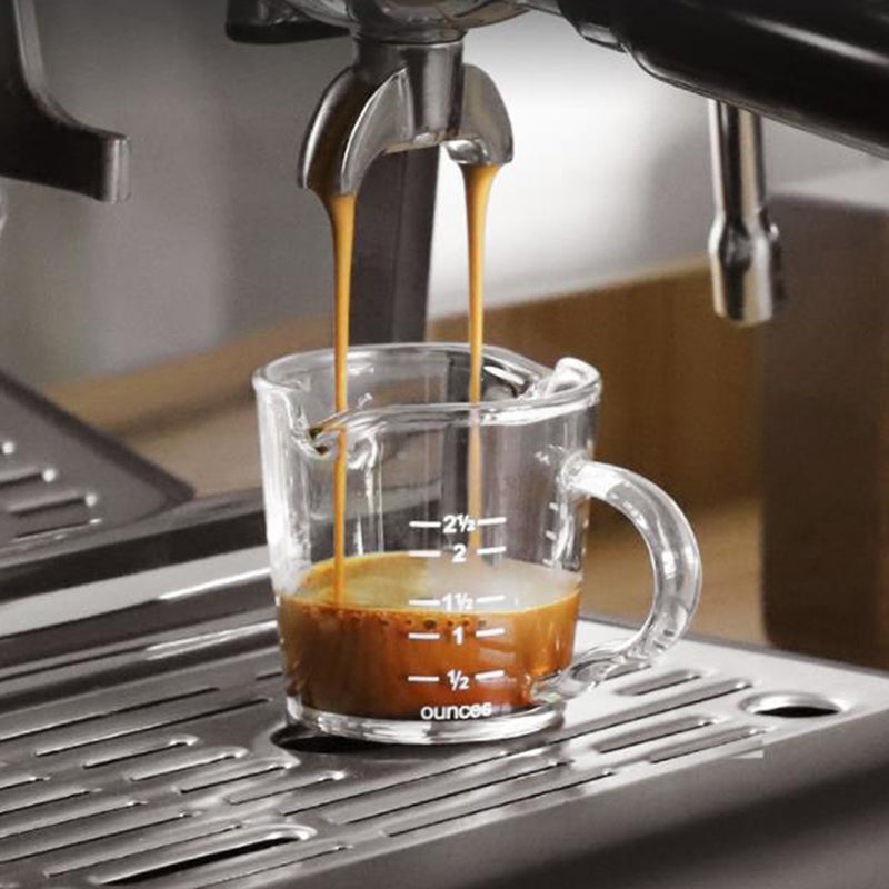 Espresso Shot Glass — Graduated Measuring Cup with Spout (70ml / 75ml)