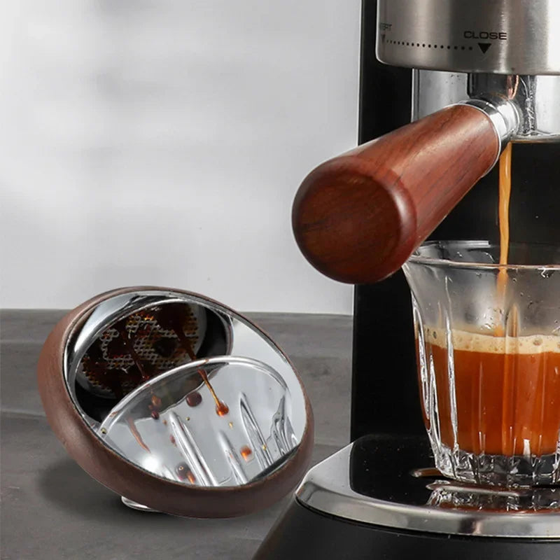 Bottomless Portafilter Espresso Shot Mirror — Adjustable Freestanding