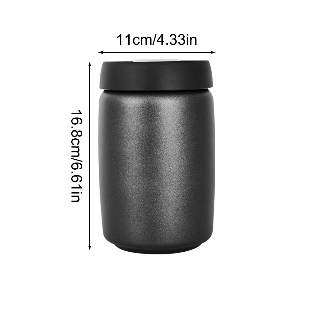Vacuum-Seal Coffee Bean Canister — 304 Stainless Steel, 1200ml