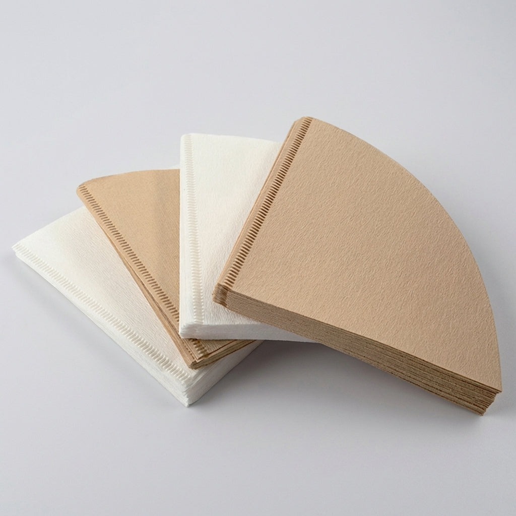 V60 Drip Coffee Filter Papers — Natural & White, V01 / V02
