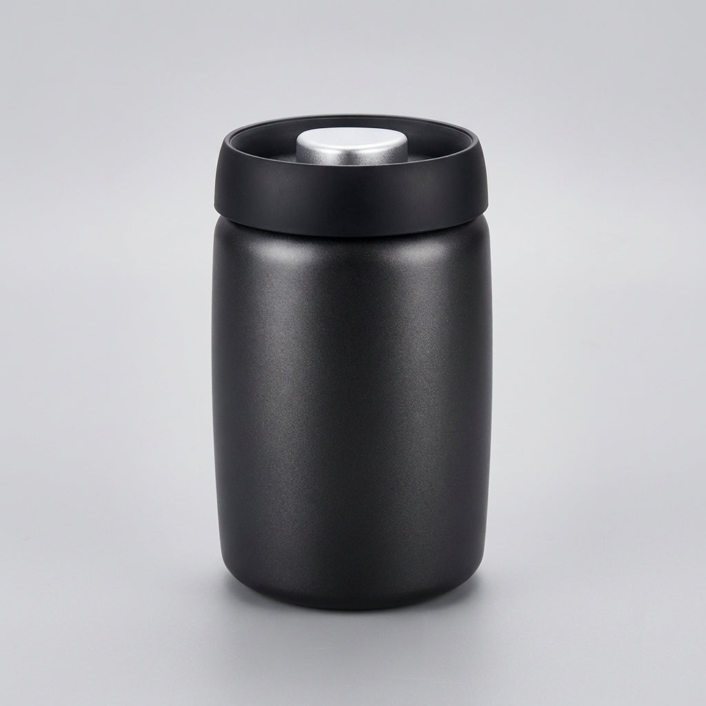 Vacuum-Seal Coffee Bean Canister — 304 Stainless Steel, 1200ml