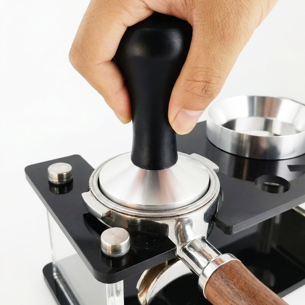 Black Handle Espresso Tamper — 51 / 53 / 58mm